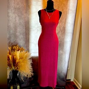 Stunning pink soft midi dress